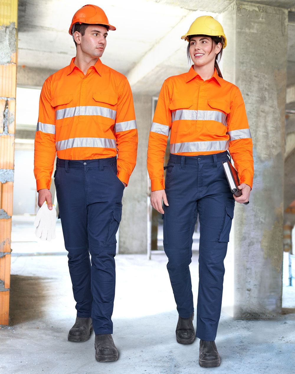 Unisex Cotton Stretch Rip-Stop Work Pants WP26 Work Wear Australian Industrial Wear   